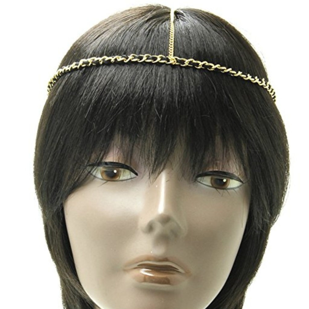 INTERLINKED COLOR CORD HEAD CHAIN HAIR ACCESSORY #1036